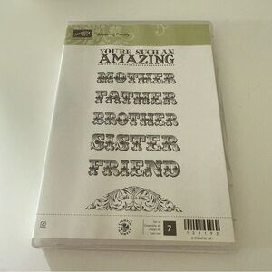 Stampin' Up! Amazing Family Stamp Set - Black